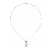 18kt Compass Point Diamond Solitaire Pendant