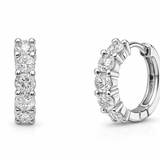 18kt Lola Prong Diamond Hoop Earring