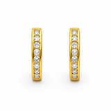 18kt Luxe Huggie Hoop Diamond Earrings