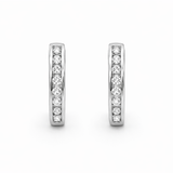 18kt Luxe Huggie Hoop Diamond Earrings