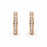18kt Luxe Huggie Hoop Diamond Earrings
