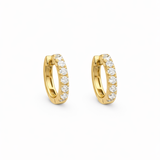 18kt Mini Huggie Hoop Diamond Earrings