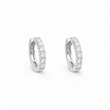 18kt Mini Huggie Hoop Diamond Earrings