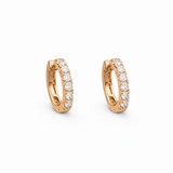 18kt Mini Huggie Hoop Diamond Earrings