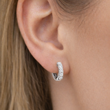 18kt Mini Huggie Hoop Diamond Earrings