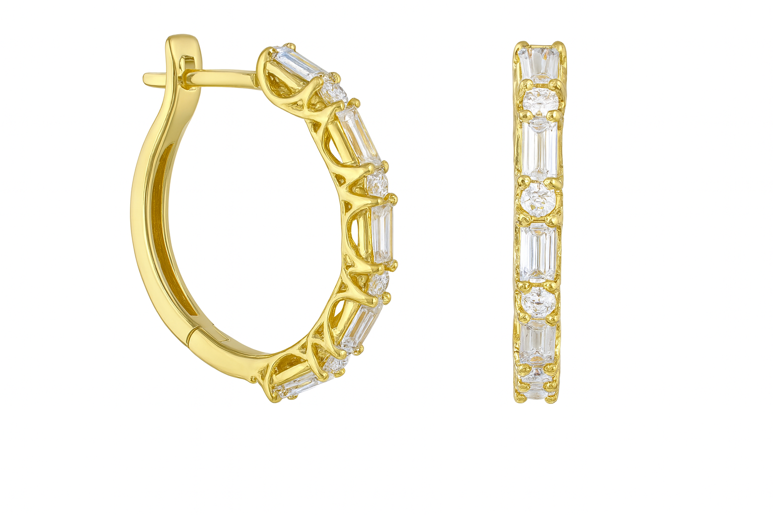 18kt Allegra Diamond Hoop Earrings