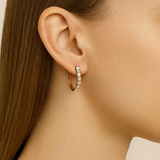 18kt Allegra Diamond Hoop Earrings