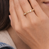 18kt Bezel Wave Diamond Eternity Ring