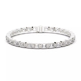 18kt Bezel Emerald Diamond Tennis Bracelet