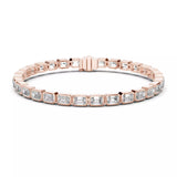 18kt Bezel Emerald Diamond Tennis Bracelet