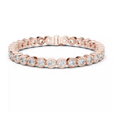 18kt Bezel Emerald Diamond Tennis Bracelet