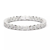 18kt Bezel Emerald Diamond Tennis Bracelet