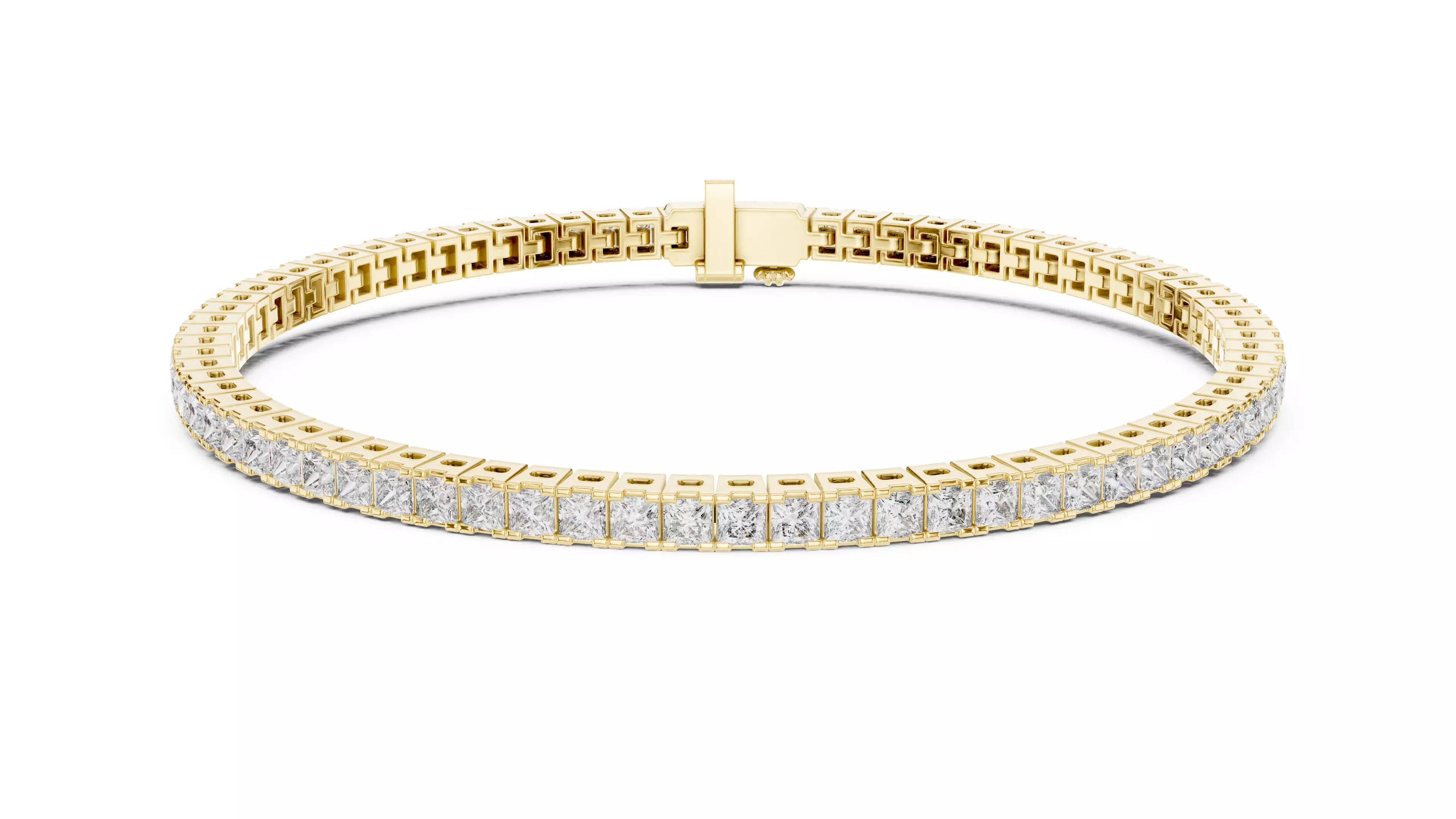 18kt Princess Diamond Tennis Bracelet