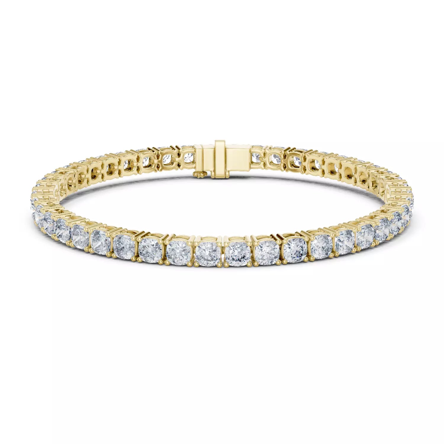 18kt Classic Round Diamond Tennis Bracelet
