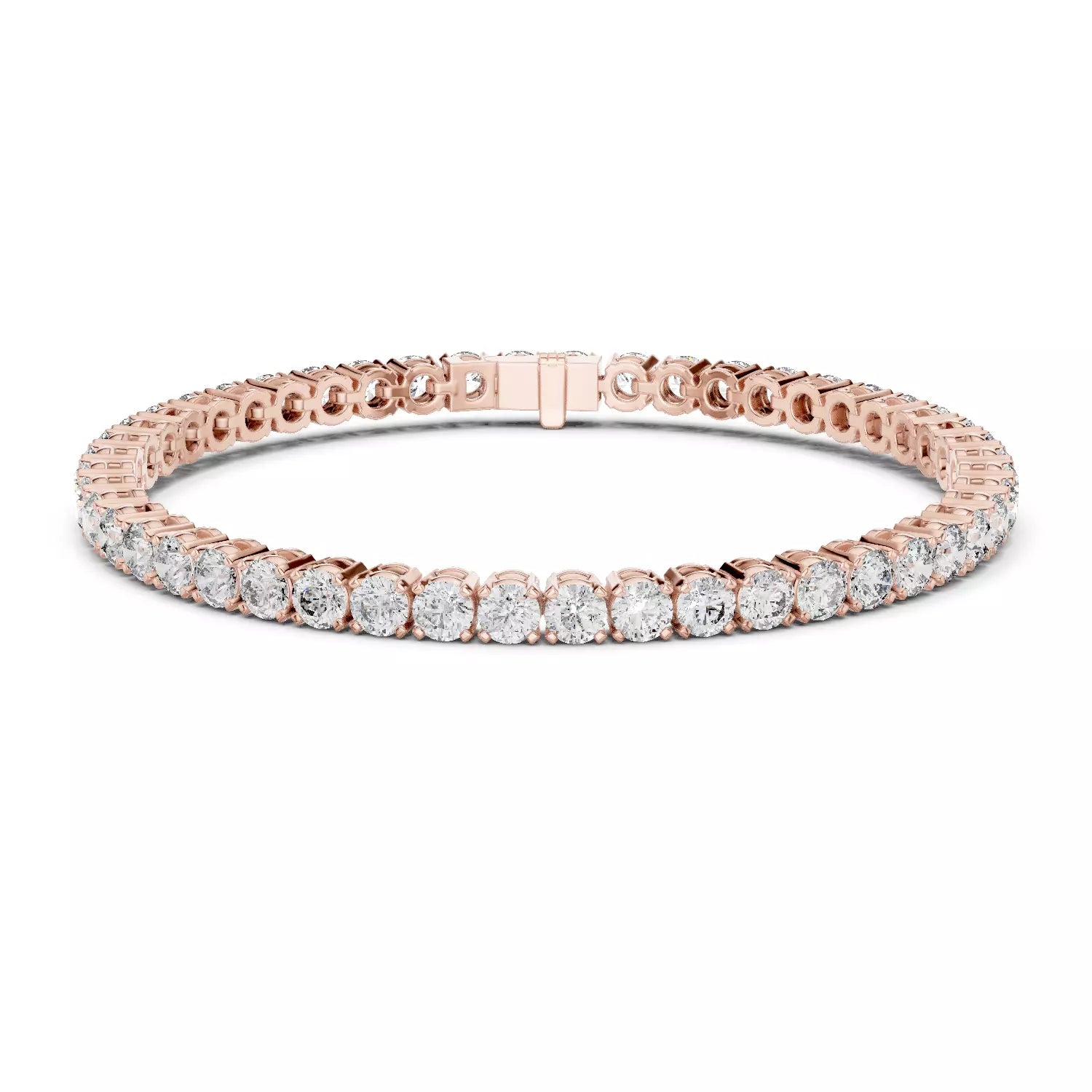 18kt Round Diamond Tennis Bracelet