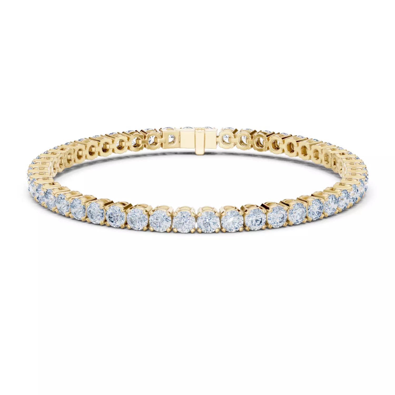 18kt Round Diamond Tennis Bracelet