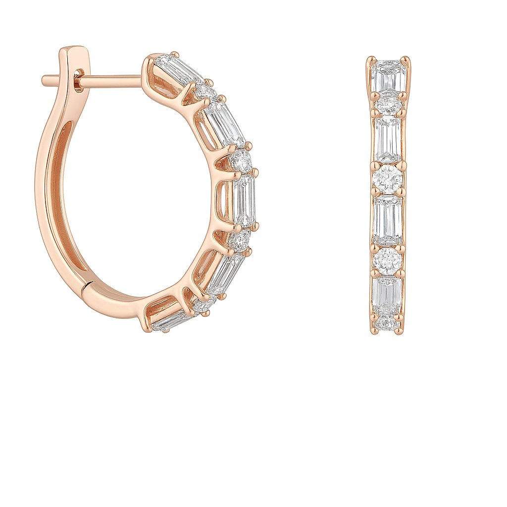 18kt Allegra Diamond Hoop Earrings