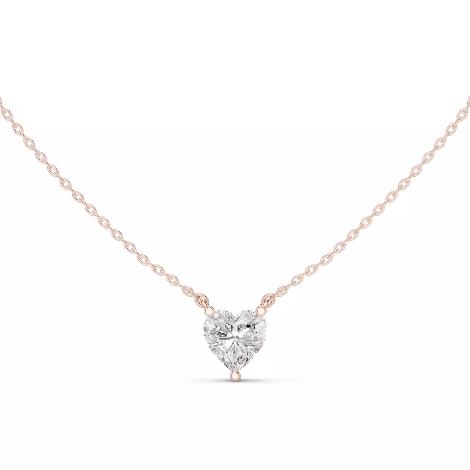 18kt Perfect Solitaire Heart Diamond Pendant