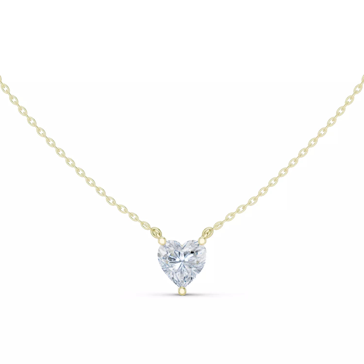 18kt Perfect Solitaire Heart Diamond Pendant