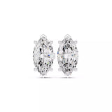 18kt Four-Prong Marquise Diamond Stud Earring