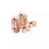 18kt Four-Prong Marquise Diamond Stud Earring