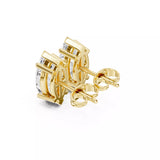 18kt Four-Prong Marquise Diamond Stud Earring