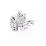 18kt Four-Prong Marquise Diamond Stud Earring