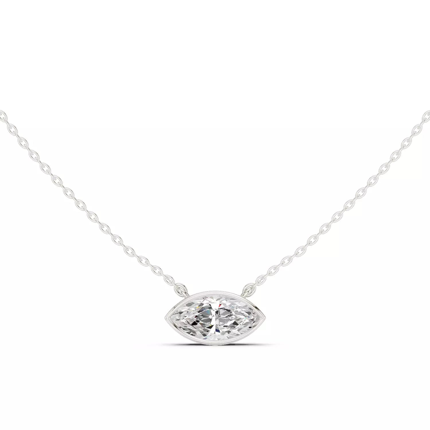18kt Perfect Bezel Diamond Pendant