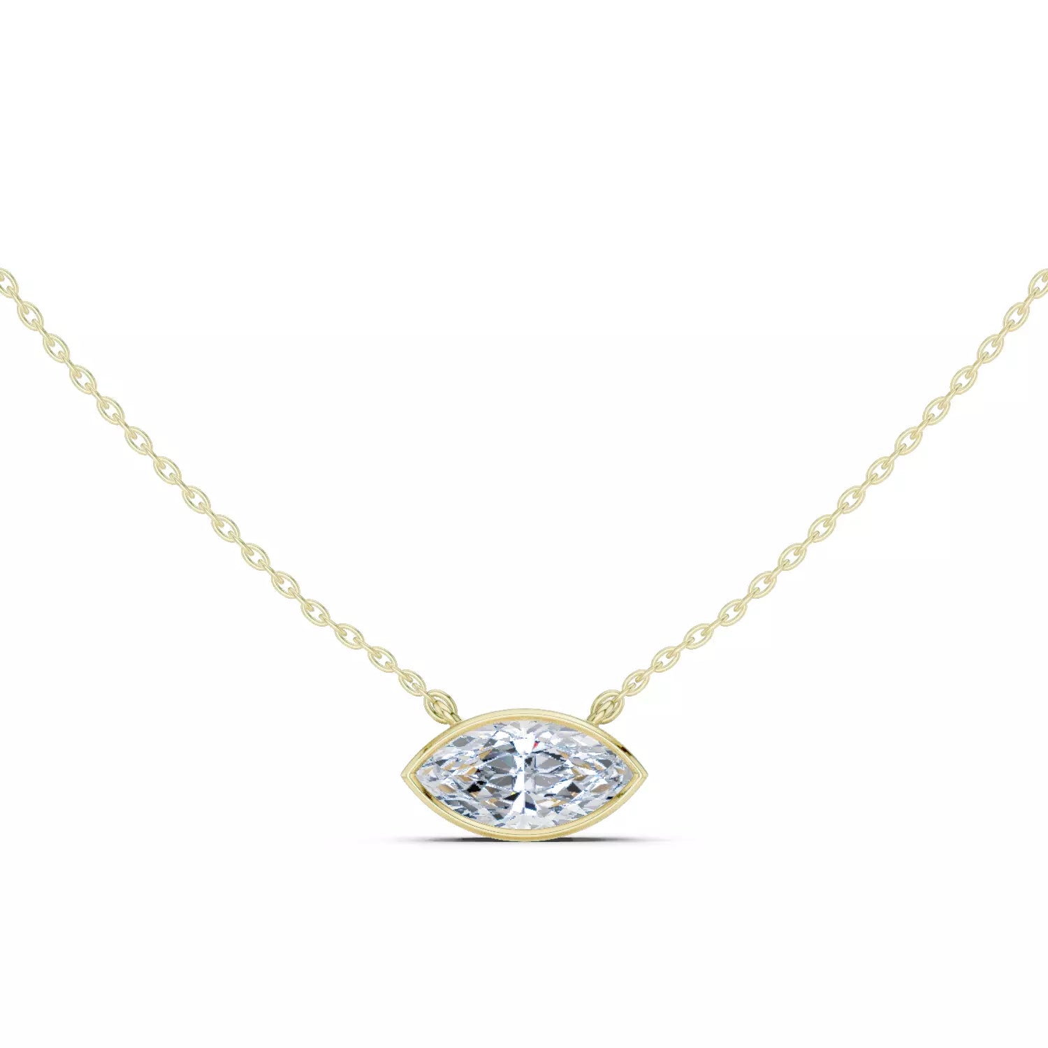 18kt Perfect Bezel Diamond Pendant