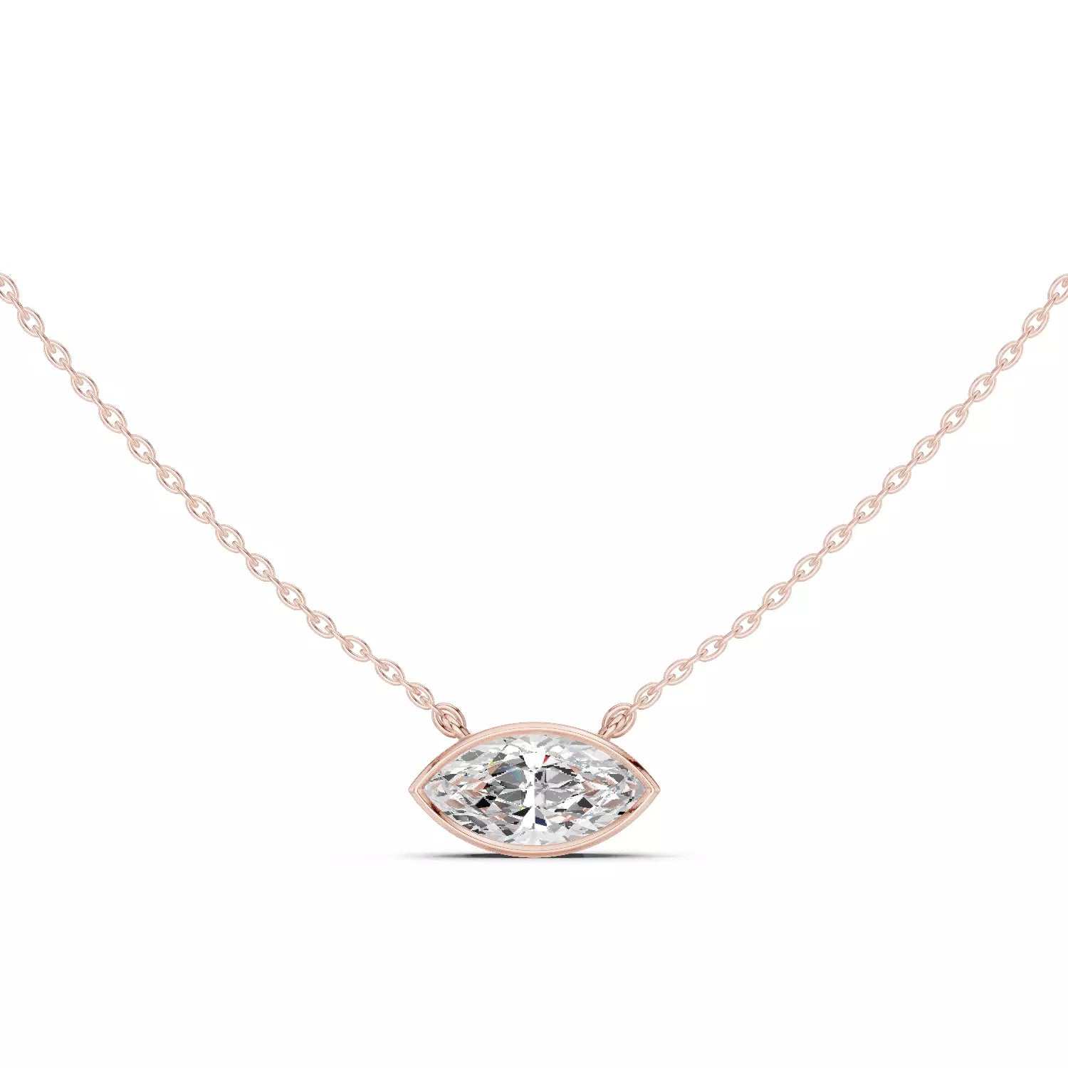 18kt Perfect Bezel Diamond Pendant