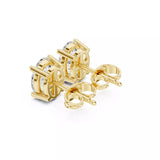 18kt Four-Prong Oval Diamond Stud Earring