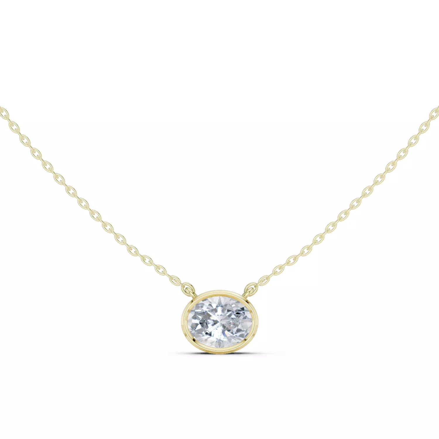 18kt Perfect Bezel Diamond Pendant