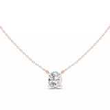 18kt Perfect Solitaire Oval Diamond Pendant