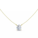 18kt Perfect Solitaire Oval Diamond Pendant