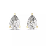 18kt Four-Prong Pear Diamond Stud Earring
