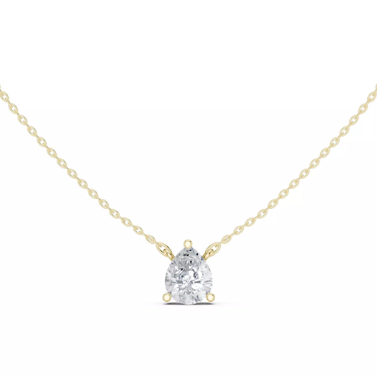 18kt Perfect Solitaire Pear Diamond Pendant