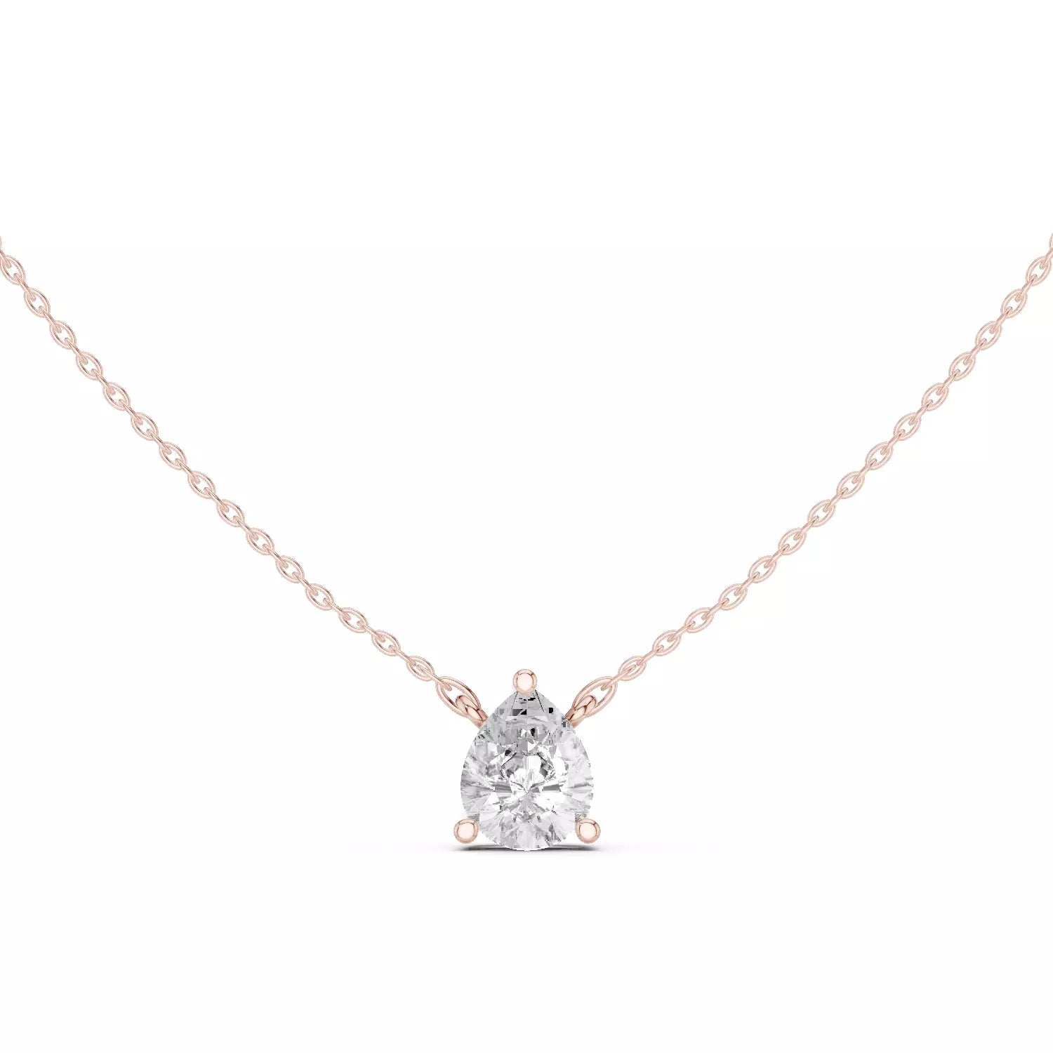 18kt Perfect Solitaire Pear Diamond Pendant