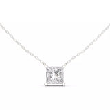 18kt Perfect Solitaire Princess Diamond Pendant