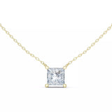 18kt Perfect Solitaire Princess Diamond Pendant