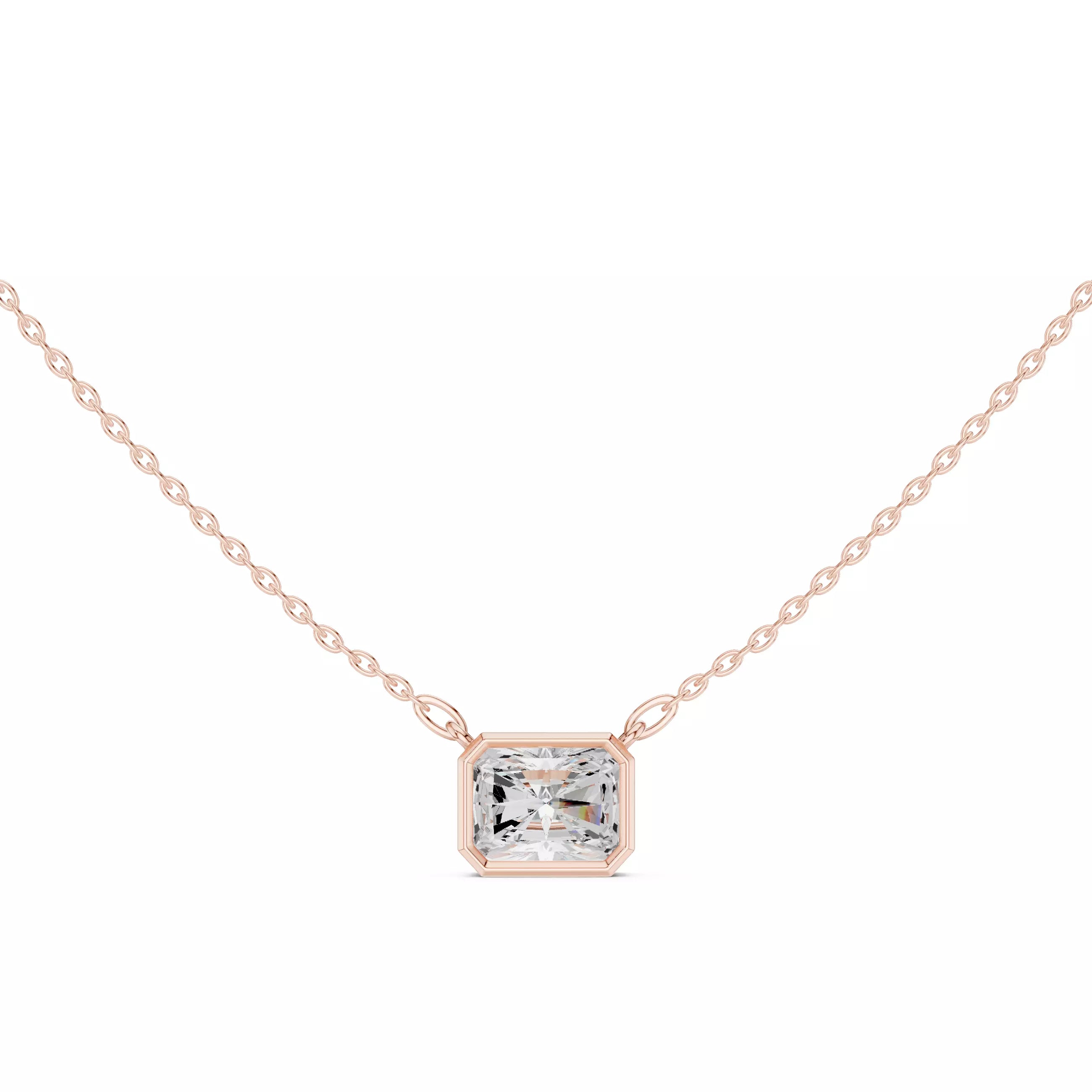18kt Perfect Bezel Diamond Pendant