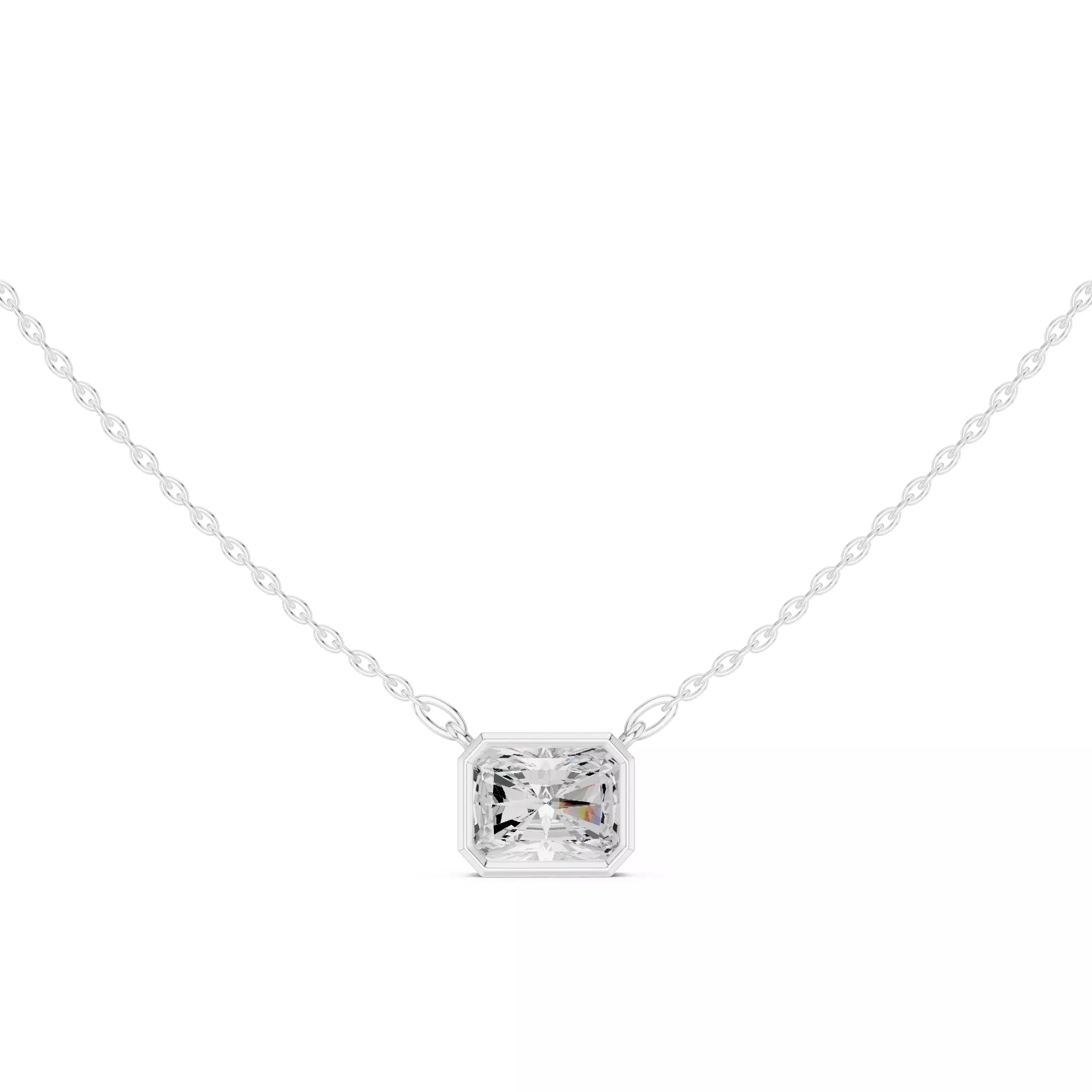 18kt Perfect Bezel Diamond Pendant