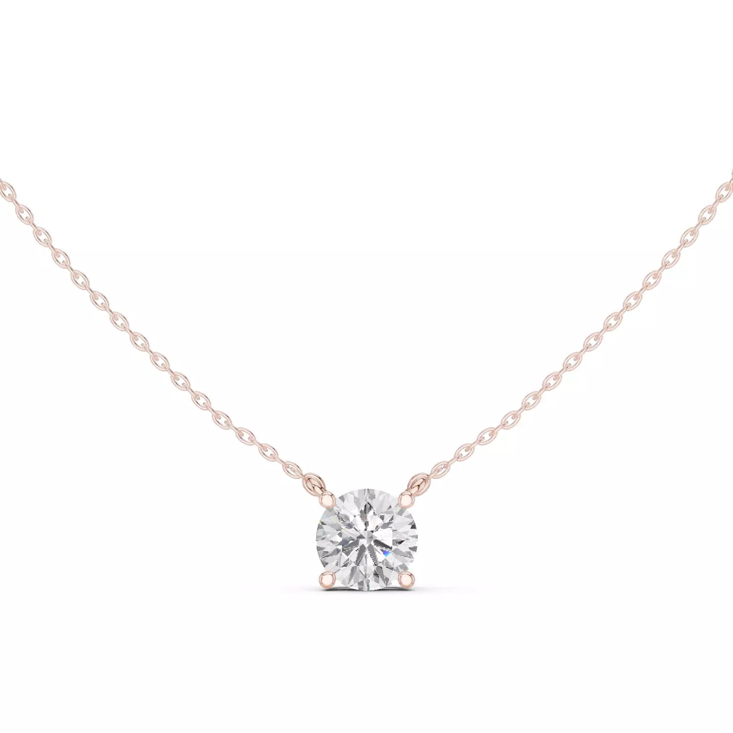 18kt Perfect Solitaire Round Diamond Pendant