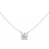 18kt Perfect Solitaire Round Diamond Pendant