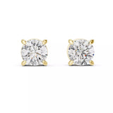18kt Four-Prong Diamond Stud Earrings