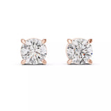 18kt Four-Prong Diamond Stud Earrings