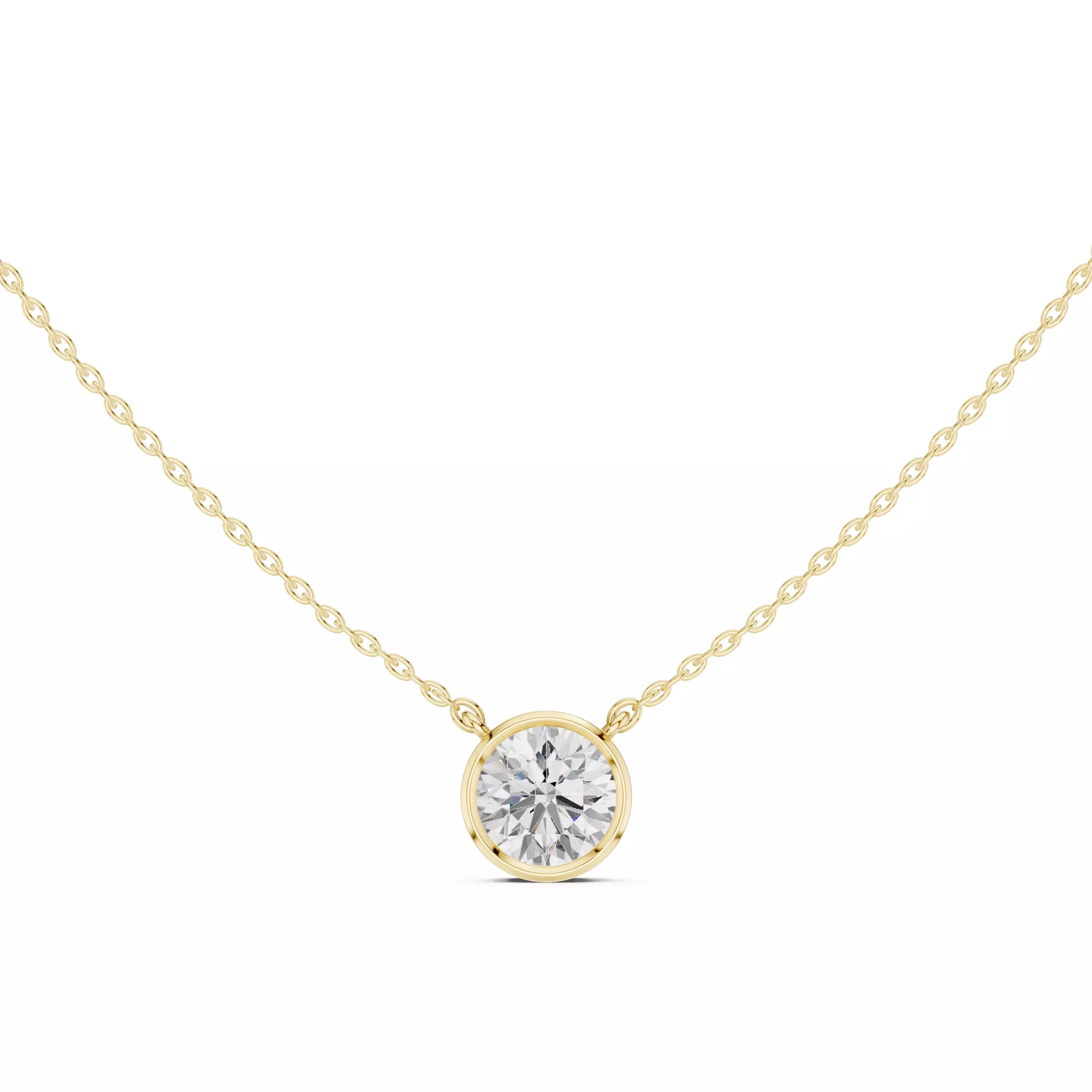 18kt Perfect Bezel Diamond Pendant