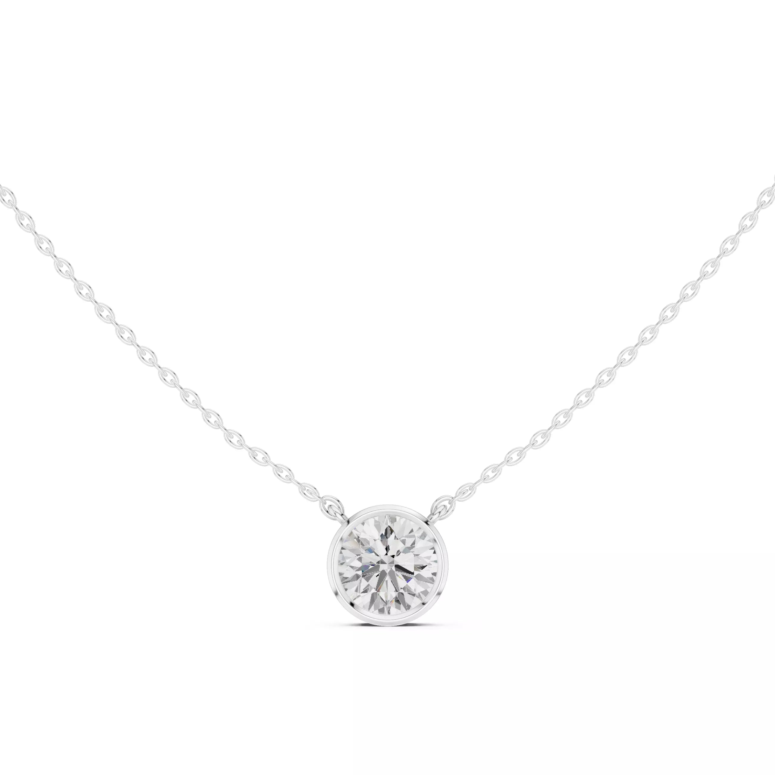 18kt Perfect Bezel Diamond Pendant