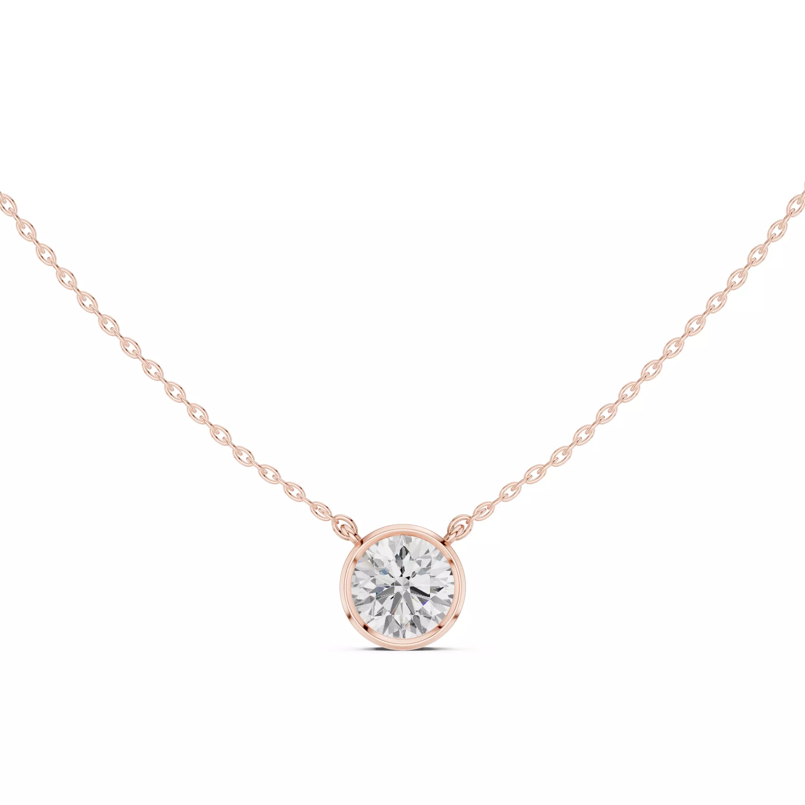 18kt Perfect Bezel Diamond Pendant