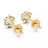 18kt Six-Prong Martini Round Diamond Stud Earrings