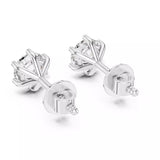 18kt Six-Prong Martini Round Diamond Stud Earrings